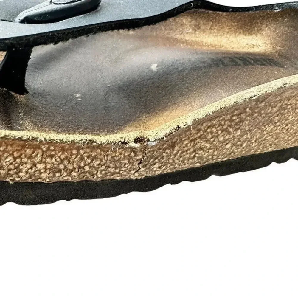 Birkenstock‎ Gizeh Leather Thong Sandals Women's 37/6 Black